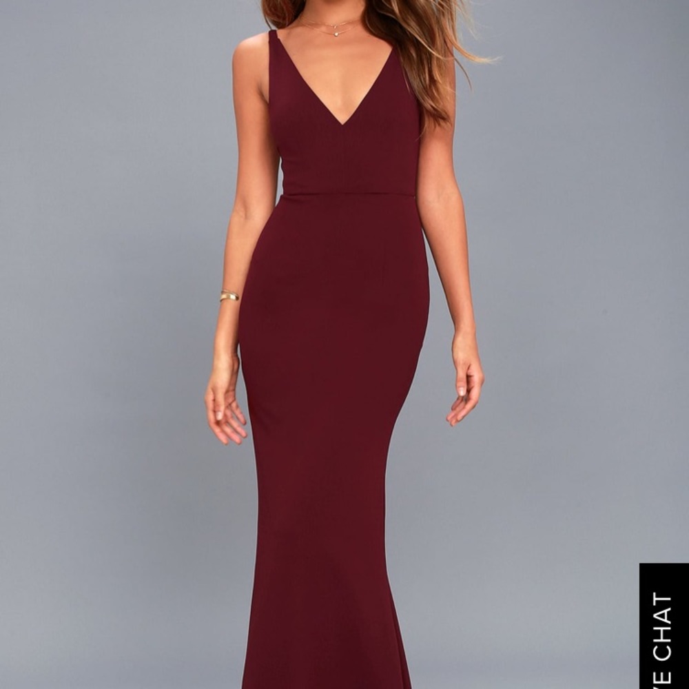 Lulus size L maxi plum purple dress